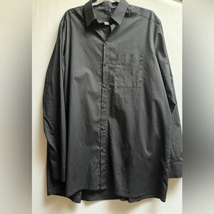 Unisex Odeur Studios Black Oversized O-Ring Button Down Shirt Sz M